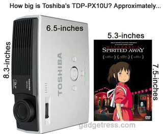 Illustration for article titled Toshiba TDP-PX10U Surprisingly Bright for a Such a Puny Projector